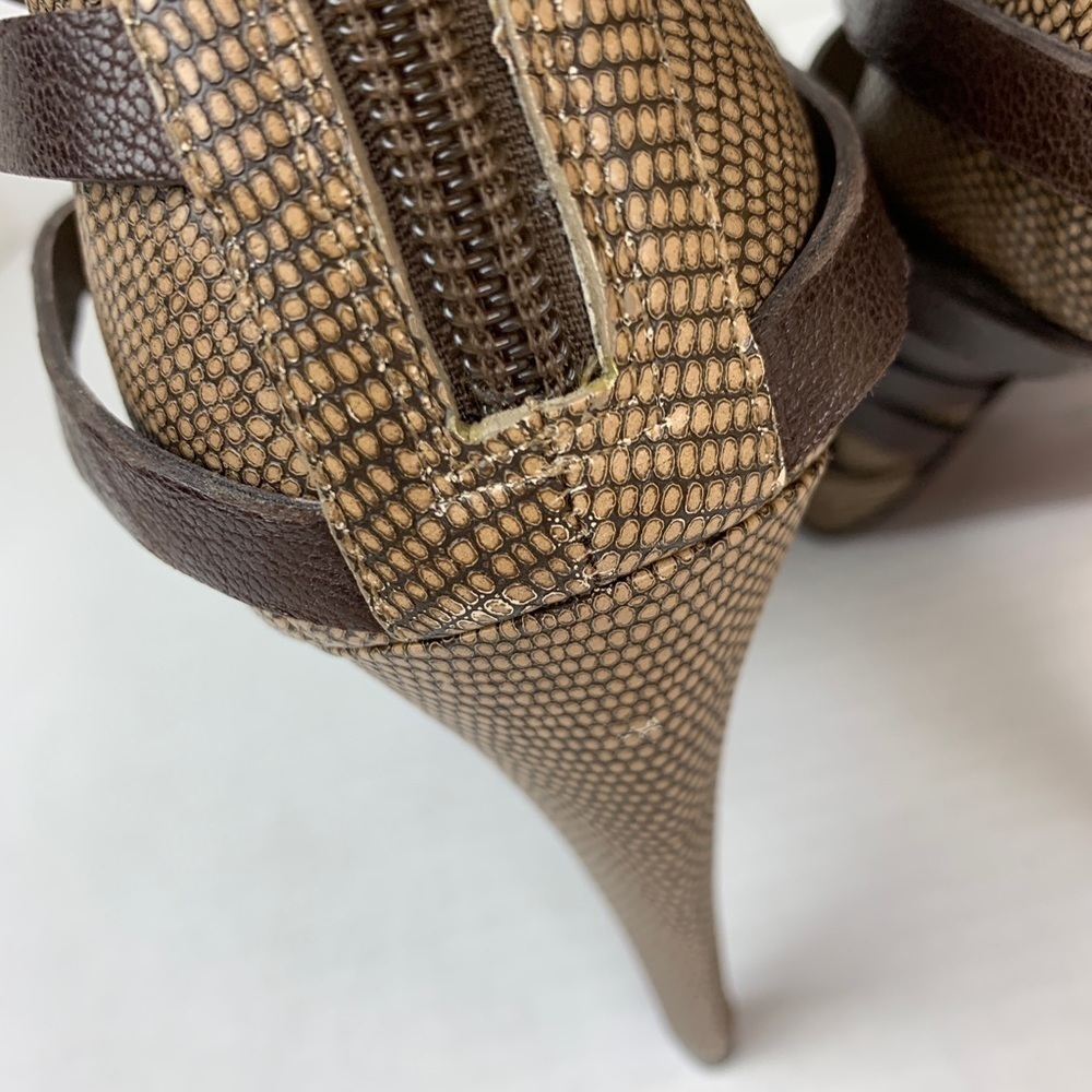 7 For All Mankind Caged Heeled Sandals Size 7.5 - Picture 5 of 8